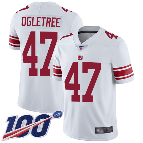 Men New York Giants #47 Alec Ogletree White Vapor Untouchable Limited Player 100th Season Football NFL Jersey->new york giants->NFL Jersey